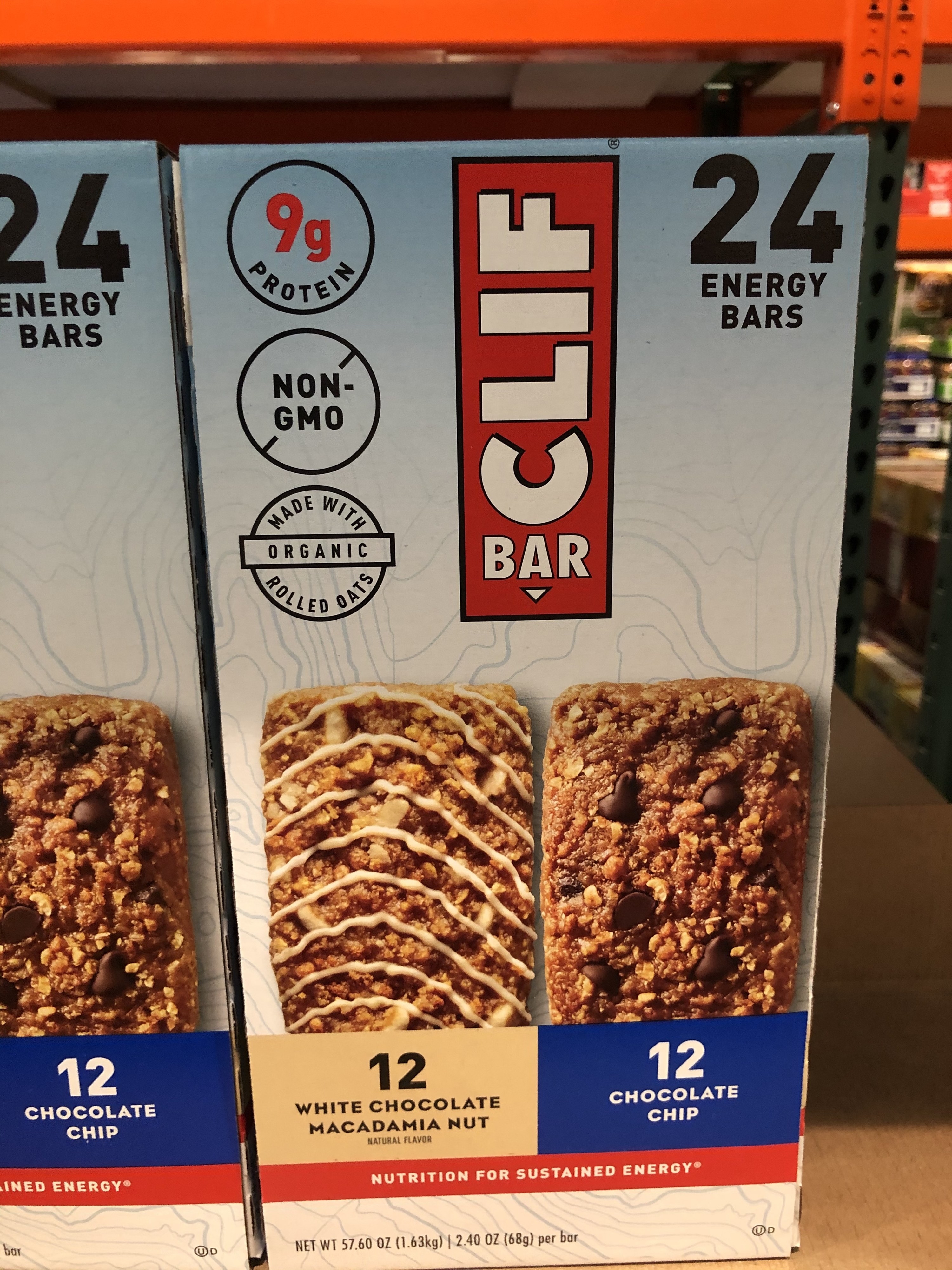 A box of Clif Bars