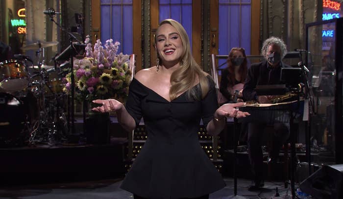 Adele doing her monologue on &quot;SNL&quot;