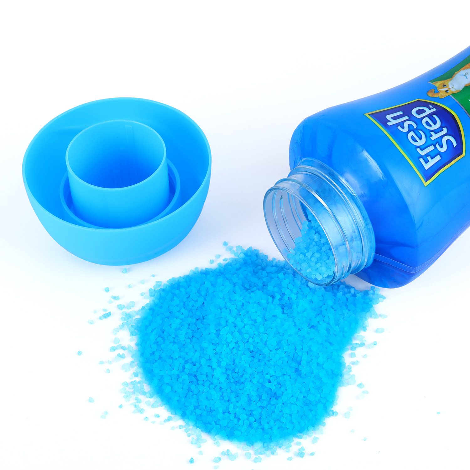 The crystals, which are tiny and blue
