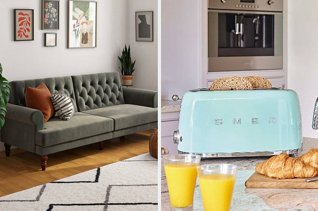 couch and toaster