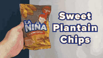 A gif of the testers trying the sweet plantain chips.