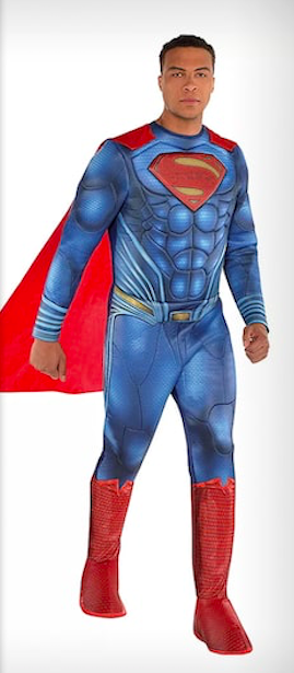 Dale Moss in a Party City Superman costume