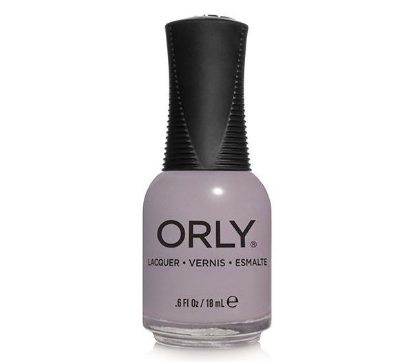 The nail polish — it&#x27;s a dark lavender color