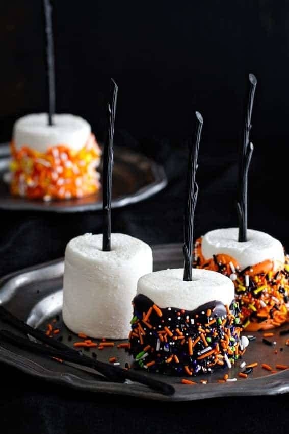 A set of Halloween marshmallow pops