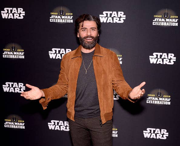 Oscar Isaac on the red carpet at Star Wars Celebration Chicago 2019