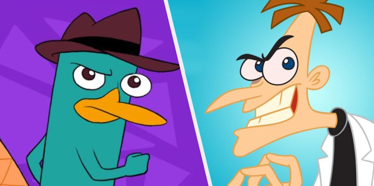Phineas and Ferb Doofenshmirtz Curse You Perry the Platypus Youth Beanie Cap