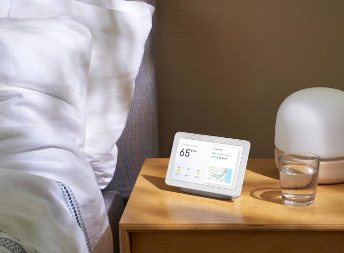 The hub on a bedside table