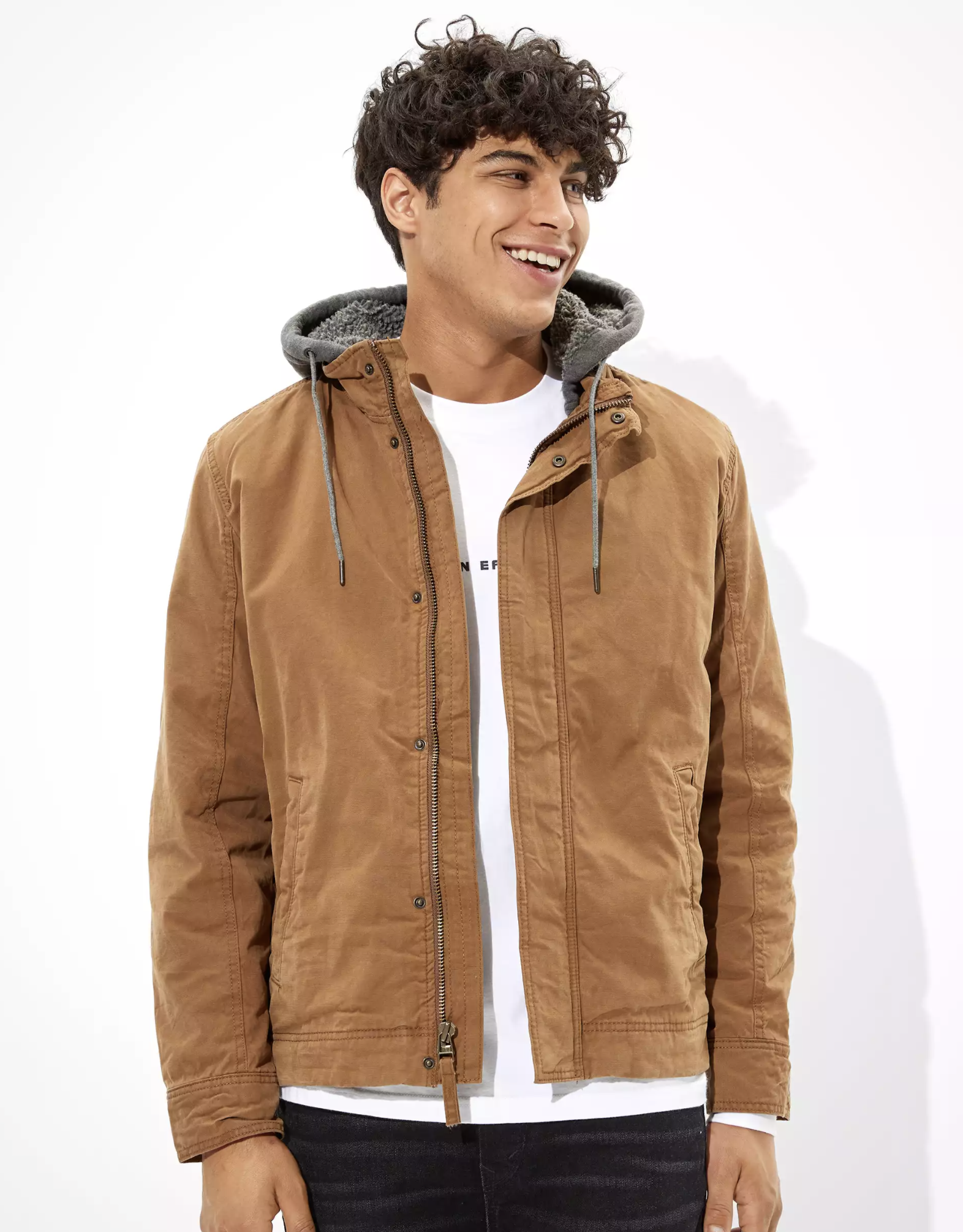A model wearing the jacket