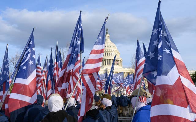 Alyson Footer on X: First responders unfurl an American Flag over