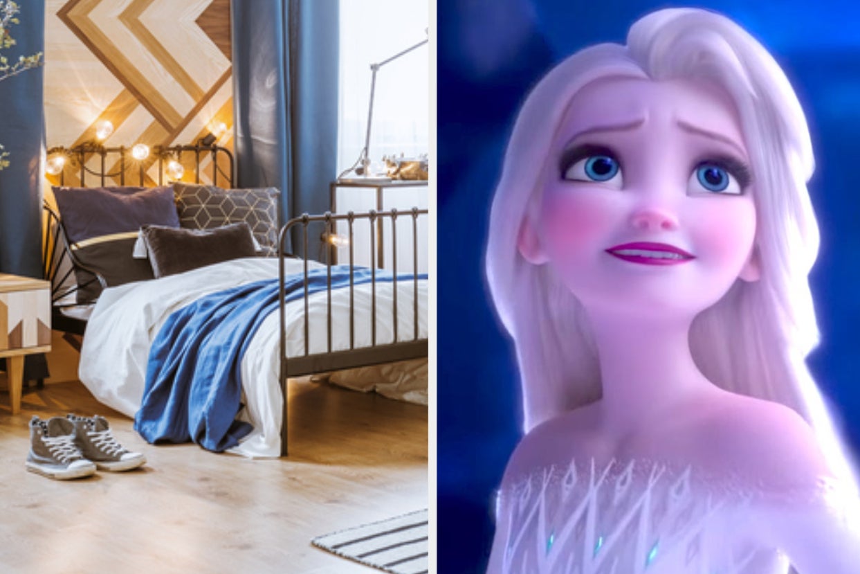 A bedroom and princess elsa