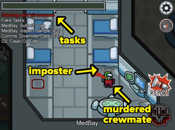 Funny among us meme with crewmates and impostor