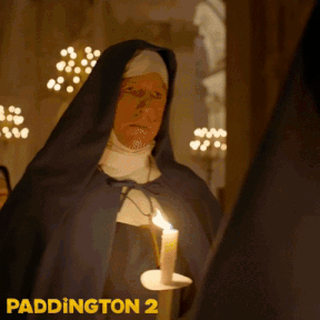 Hugh Grant as Phoenix Buchanan in the movie Paddington 2