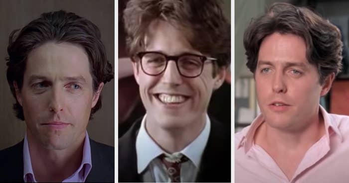 Hugh Grant in the movies Bridget Jones&#x27;s Diary, Four Weddings and a Funeral, or Notting Hill.