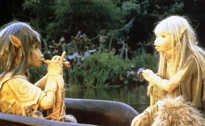 Stephen Garlick as Jen and Lisa Maxwell as Kira in the movie &quot;The Dark Crystal.&quot;