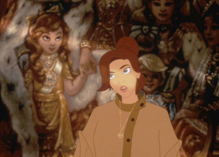 Meg Ryan as Anastasia "Anya" Romanova in the movie "Anastasia."