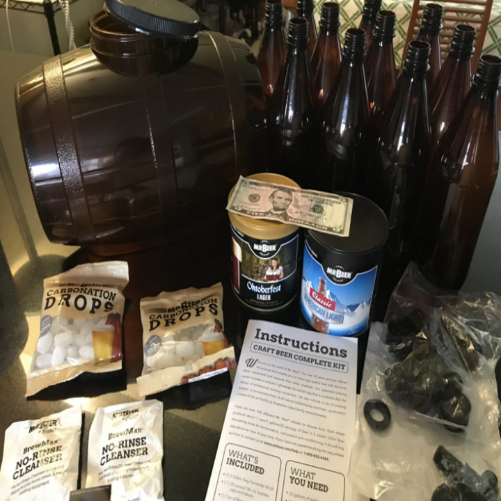 Reviewer photo of unboxed brewing kit on table