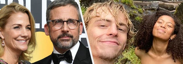 Steve and Nancy Carell from The Office and Ross Lynch and Jaz Sinclair from Chilling Adventures of Sabrina