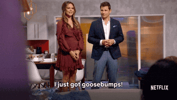 Love Is Blind co-host Vanessa Lachey shows excitement