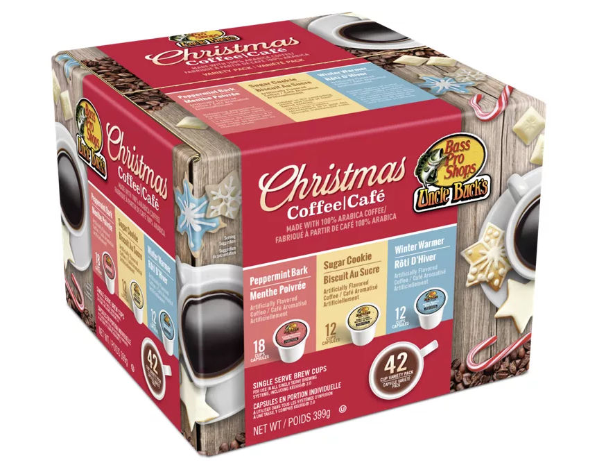 the box of Christmas coffee