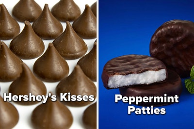 Hershey's Kisses and Peppermint patties