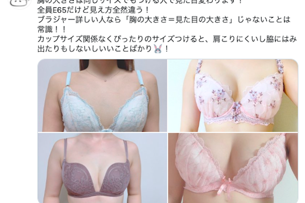胸 サイズ 見た目