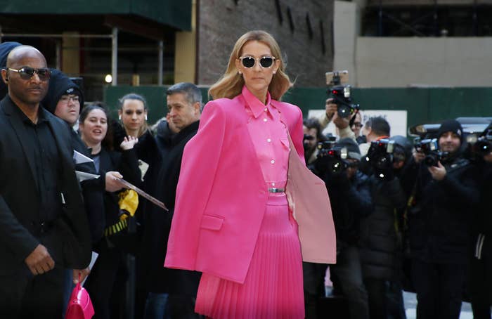 Celine Dion is seen on March 07, 2020, in New York City.