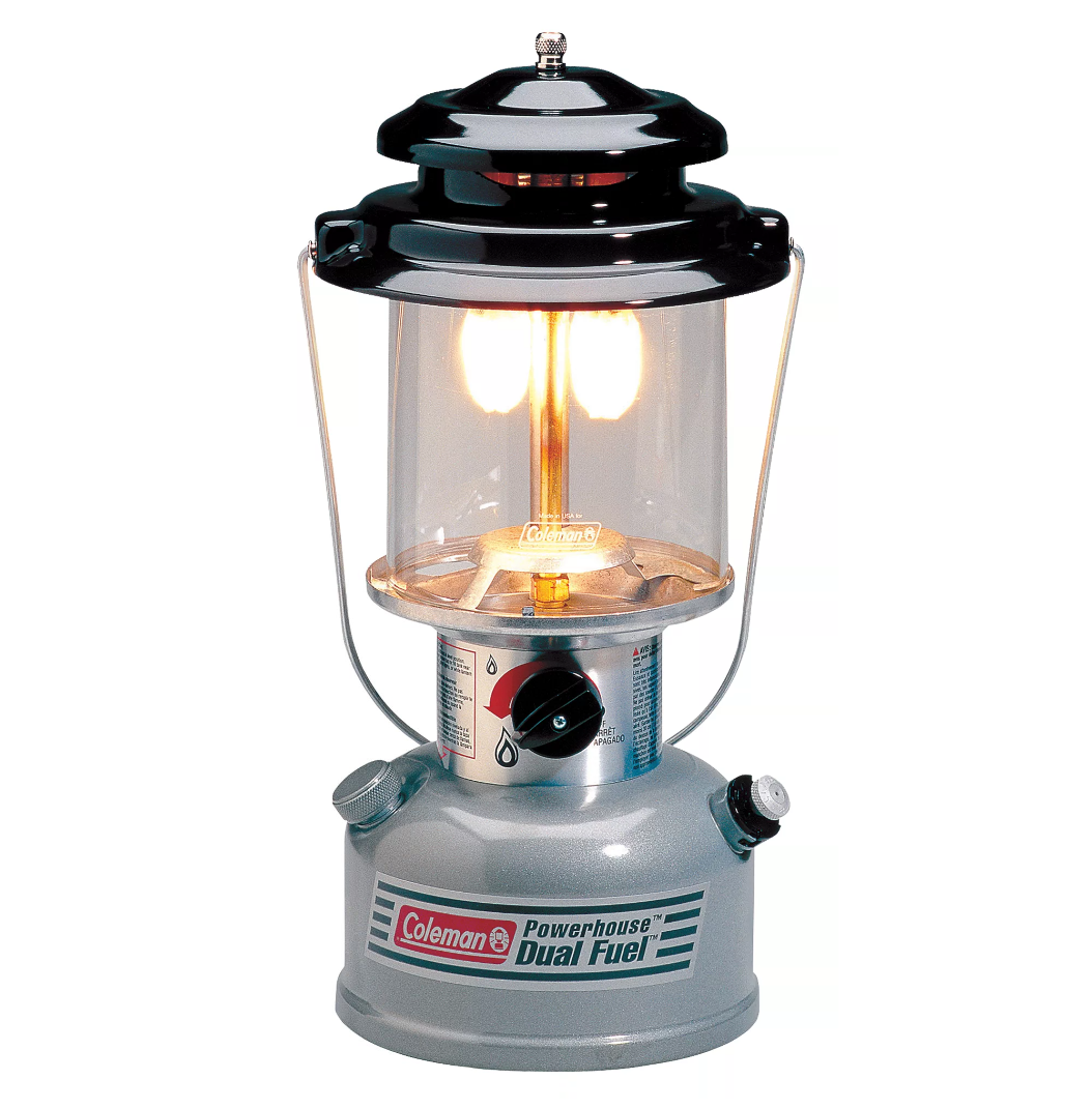 a lit lantern