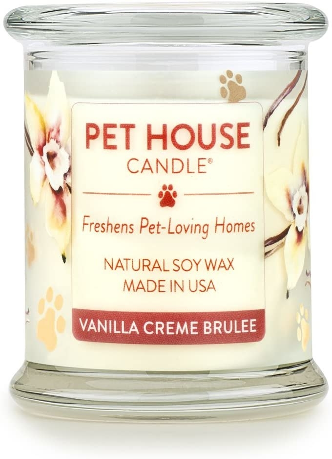 A vanilla creme brulee candle 