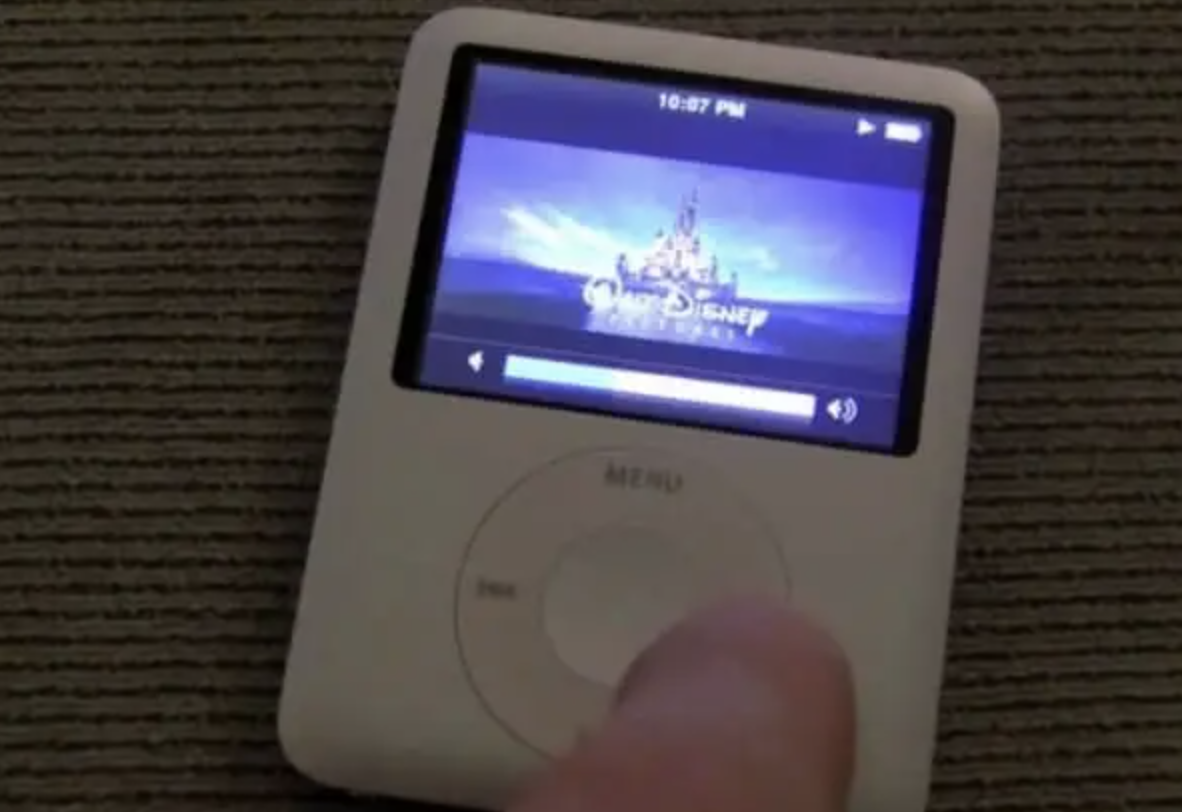 watching a movie on an ipod nano