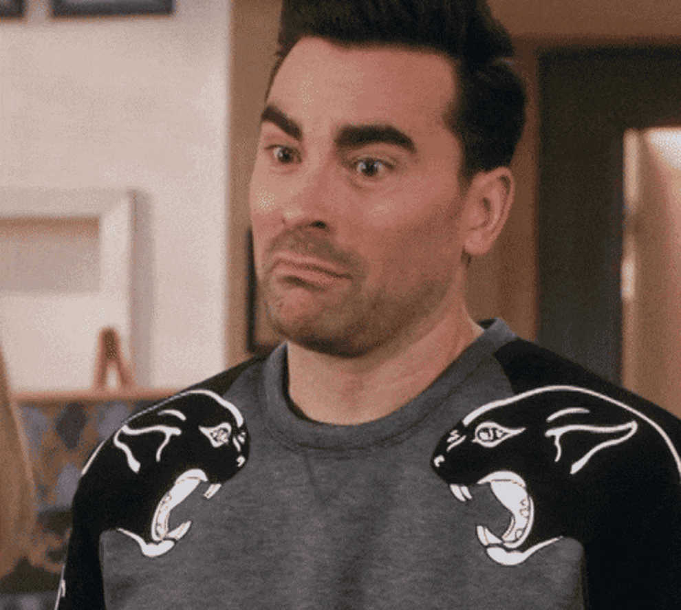 David saying, &quot;I literally don&#x27;t know,&quot; in Schitt&#x27;s Creek