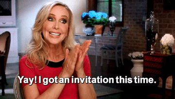 Shannon Beador sarcastically saying, &quot;Yay! I got an invitation this time&quot; on Real Housewives of Orange Country