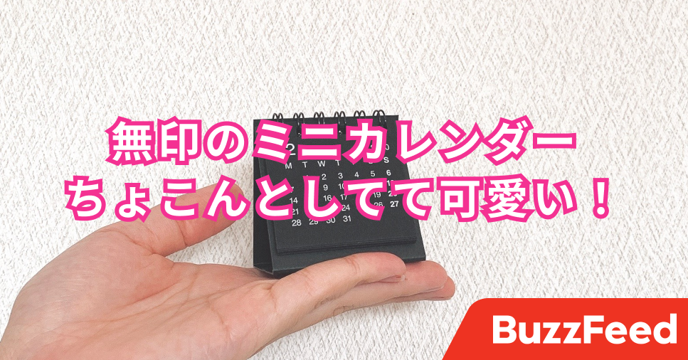 無印の卓上カレンダーが驚異のミニサイズだった ちょこんとしてて可愛すぎる