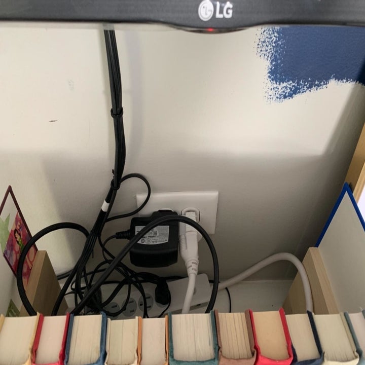 Close up reviewer image of wires behind the same CovoBox