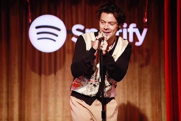 Harry singing or Spotify