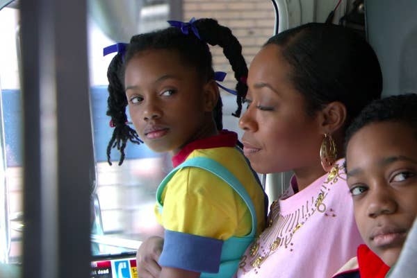 A still of Rochelle, Tonya, and Chris in Everybody Hates Chris
