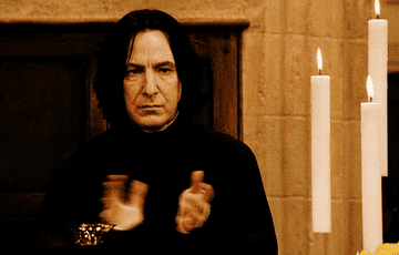 Snape clapping in &quot;Sorcerer&#x27;s Stone&quot;
