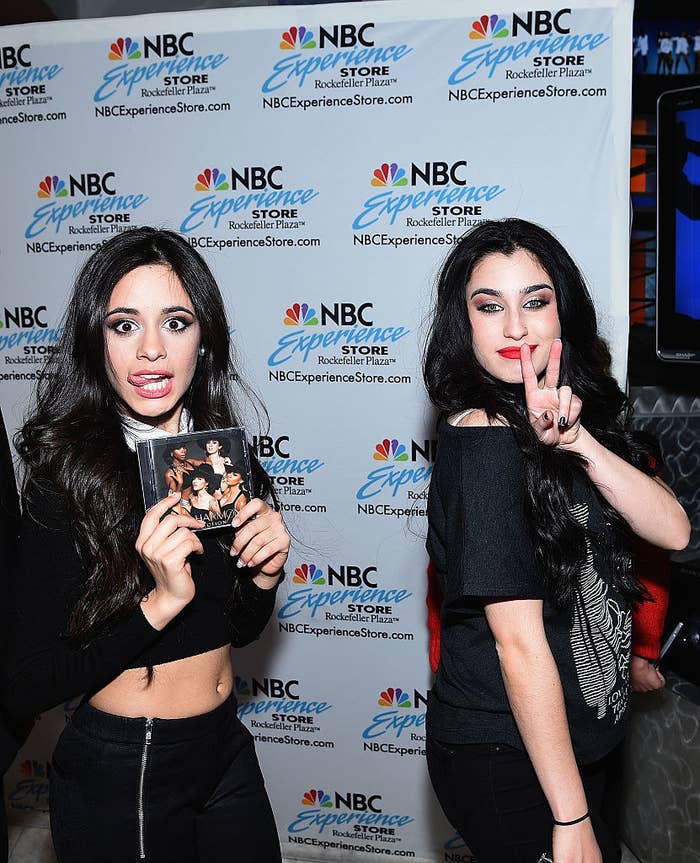 Camila Cabello and Lauren Jauregui of Fifth Harmony Visit The NBC Experience Store