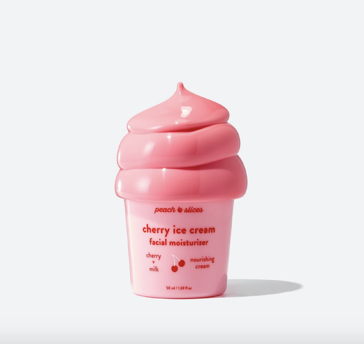 the moisturizer, which comes in an ice cream–shaped container