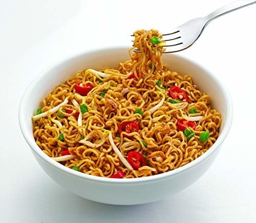A bowl of noodles