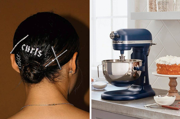 Rhinestone hair accessories / a Kitchenaid stand mixer