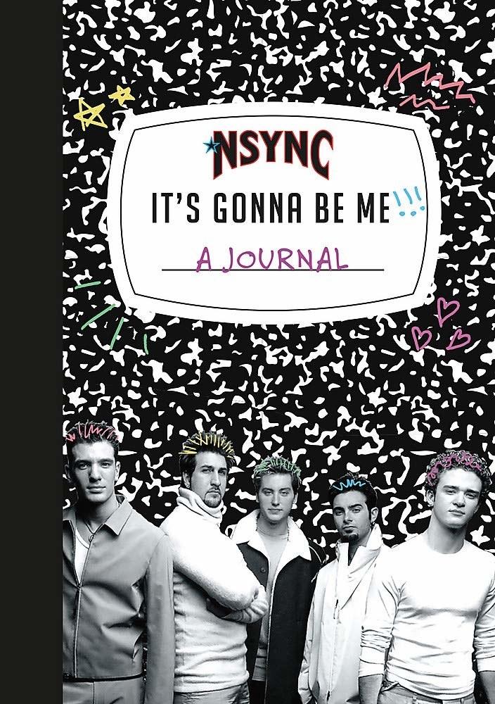 the marble notebook with NSYNC design