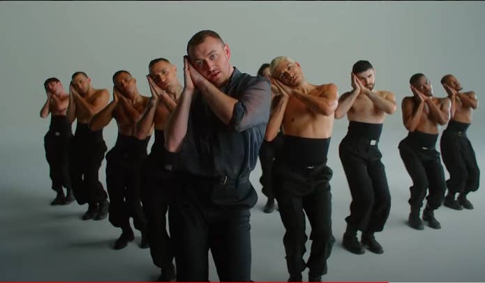 A scene from Sam Smith&#x27;s &quot;How Do You Sleep?&quot; music video