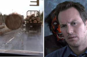 The car wreck scene from Final Destination 2 side-by-side with the red man scene from Insidious