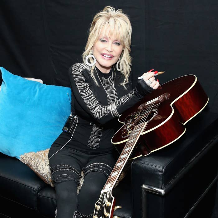 Dolly Parton with the GRAMMY Charities Signings during the 61st Annual GRAMMY Awards at Staples Center on February 10, 2019 in Los Angeles, California.