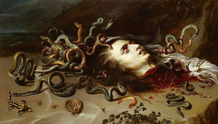 The Head of Medusa. Oil on canvas