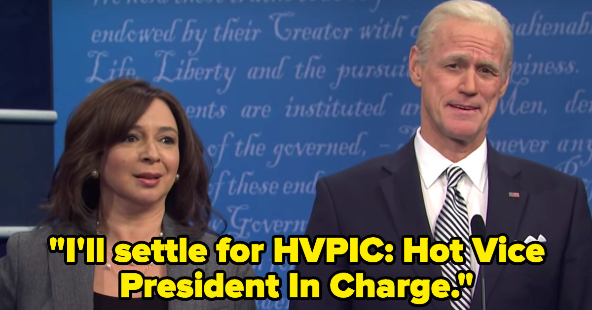 Kamala saying, "I'll settle for HVPIC: Hot Vice President In Charge."