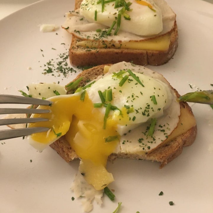 Poached eggs on toast that user made
