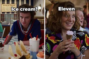 steve and eleven around ice cream