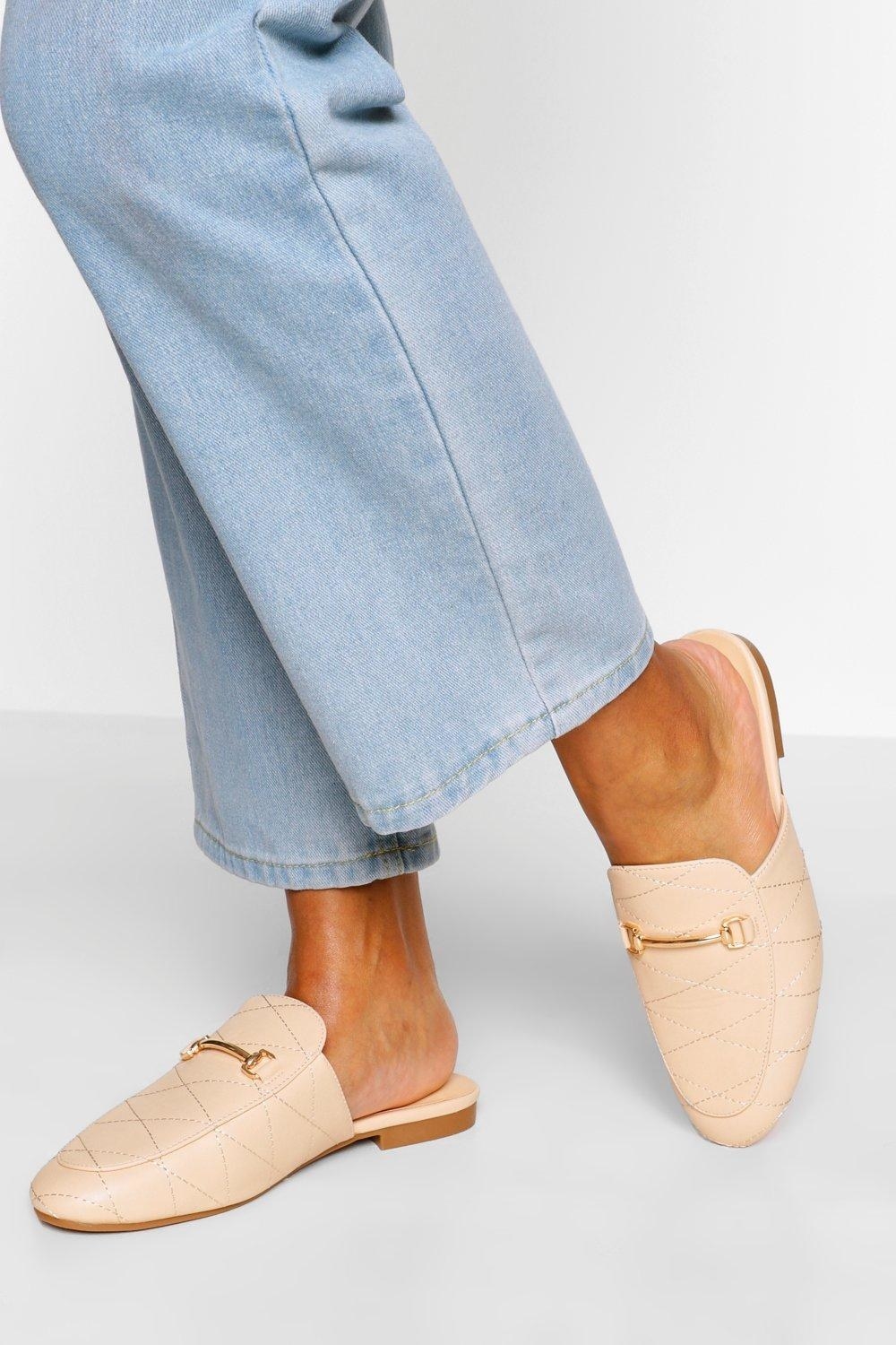 cream colored mules