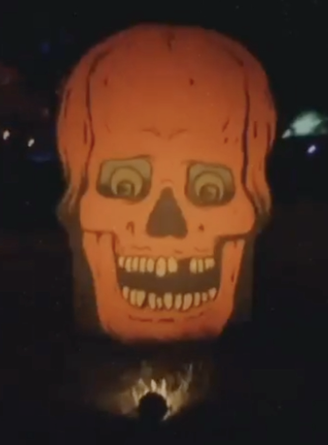Giant orange skull